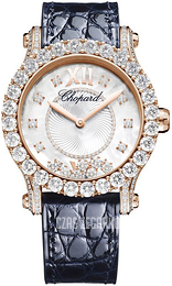 Chopard Happy Sport Srebrny/Skóra Ø36 mm 274809-5001