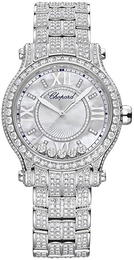 Chopard Happy Sport Biały/18 karatowe białe złoto Ø33 mm 275378-1001
