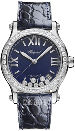 Chopard Happy Sport Niebieski/Skóra Ø36 mm 278559-3006