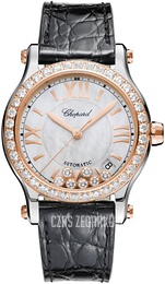 Chopard Happy Sport Biały/Skóra Ø36 mm 278559-6006