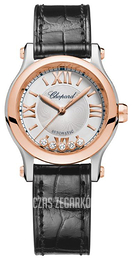 Chopard Happy Sport 30 MM Automatic Srebrny/Skóra Ø30 mm 278573-6001