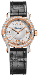 Chopard Happy Sport 30 MM Automatic Srebrny/Skóra Ø30 mm 278573-6003