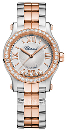 Chopard Happy Sport 30 MM Automatic Srebrny/18 karatowe różowe złoto Ø30 mm 278573-6004