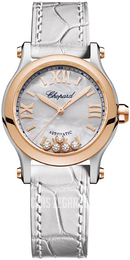 Chopard Happy Sport Biały/Skóra Ø30 mm 278573-6018