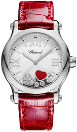 Chopard Happy Sport Srebrny/Skóra Ø36 mm 278582-3005