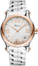 Chopard Happy Sport Biały/Guma Ø36 mm 278582-6001