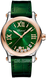 Chopard Happy Sport Zielony/Skóra Ø36 mm 278582-6005