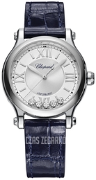 Chopard Happy Sport Srebrny/Skóra Ø33 mm 278608-3001
