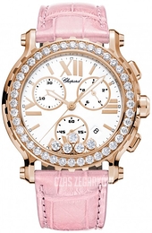 Chopard Happy Sport Biały/Skóra Ø42 mm 283583-5001