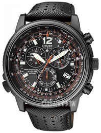 Citizen Radio Controlled Czarny/Skóra Ø45 mm AS4025-08E