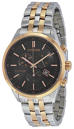 Citizen Chrono Czarny/Stal w kolorze różowego złota Ø42 mm AT2146-59E