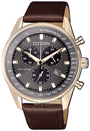 Citizen Chrono Szary/Skóra Ø40 mm AT2393-17H