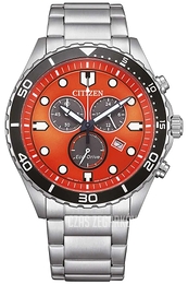 Citizen Eco Drive Pomarańczowy/Stal Ø43 mm AT2560-84X
