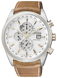 Citizen Radio Controlled Srebrny/Skóra Ø44 mm AT8017-08A