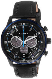 Citizen Chrono Czarny/Skóra Ø44 mm CA4036-03E