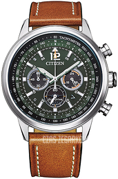 Citizen Pilot Zielony/Skóra Ø44 mm CA4470-15X