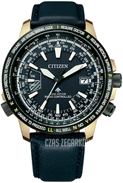 Citizen Radio Controlled Niebieski/Skóra Ø44.3 mm CB0204-14L