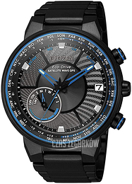 Citizen Satellite Wave Czarny/Stal Ø44 mm CC3078-81E