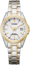 Citizen Radio Controlled Biały/Stal w kolorze różowego złota Ø29.3 mm EC1186-85A