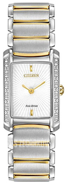 Citizen Silhouette Biały/Stal w odcieniu złota EG2964-56A