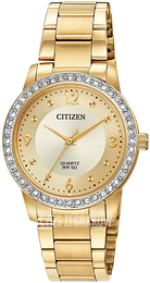 Citizen Crystal Żółte złoto/Stal w odcieniu złota Ø35 mm EL3092-86P