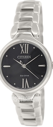 Citizen Elegance Ladies Czarny/Stal Ø28 mm EM0020-52E