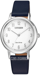 Citizen Eco Drive 180 Biały/Skóra Ø30.2 mm EM0571-16A