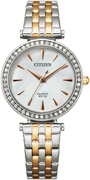 Citizen Elegance Biały/Stal w odcieniu złota Ø30 mm ER0216-59D