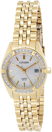 Citizen Dress Biały/Stal w odcieniu złota Ø27 mm EU6062-50D