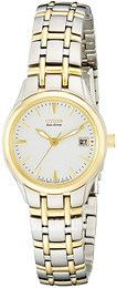 Citizen Eco Drive 180 Biały/Stal w odcieniu złota Ø25 mm EW1264-50
