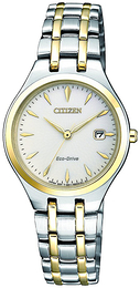 Citizen Elegance Biały/Stal w odcieniu złota Ø27.6 mm EW2484-82B