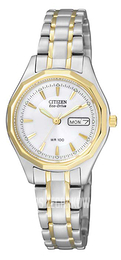 Citizen Sport Biały/Stal w odcieniu złota Ø26 mm EW3144-51AE
