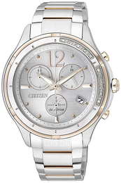 Citizen Eco Drive 180 Srebrny/Stal w kolorze różowego złota Ø36 mm FB1375-57A