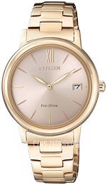 Citizen Dress Różowy/Stal w odcieniu złota Ø33.4 mm FE6093-87X