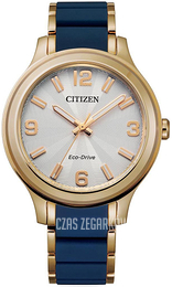 Citizen Dress Srebrny/Guma Ø36.8 mm FE7078-93A