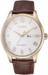Citizen Mechanical Srebrny/Skóra Ø40 mm NH8363-14A
