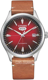 Citizen Mechanical Czerwony/Skóra Ø40 mm NH8390-11X