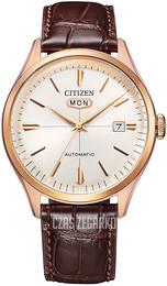 Citizen Mechanical Srebrny/Skóra Ø40 mm NH8393-05A