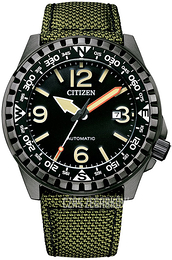 Citizen Mechanical Field Czarny/Skóra Ø46 mm NJ2197-19E