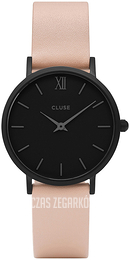 Cluse Minuit Czarny/Skóra Ø33 mm CL30027