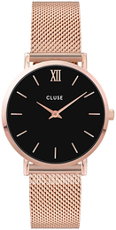 Cluse Czarny/Stal w kolorze różowego złota Ø33 mm CW0101203003