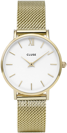 Cluse Biały/Stal w odcieniu złota Ø33 mm CW0101203007