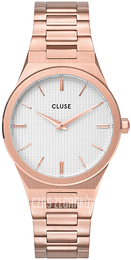 Cluse Biały/Stal w kolorze różowego złota Ø33 mm CW0101210001