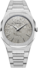 D1 Milano Ultra Thin Srebrny/Stal Ø40 mm UTBJDM