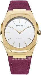 D1 Milano Ultra Thin Biały/Skóra Ø38 mm UTLL09