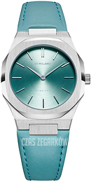 D1 Milano Ultra Thin Turkusowy/Skóra Ø34 mm UTLL10