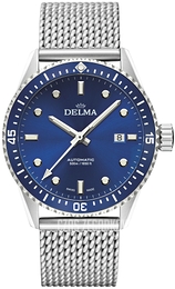 Delma Cayman Automatic Niebieski/Stal Ø42 mm 41801.706.6.041