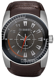 Diesel Analog Szary/Skóra Ø44 mm DZ1368