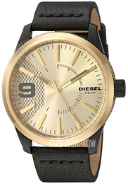 Diesel Analog Żółte złoto/Skóra Ø46 mm DZ1840