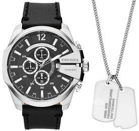 Diesel Mega Chief Czarny/Skóra Ø51 mm DZ4559